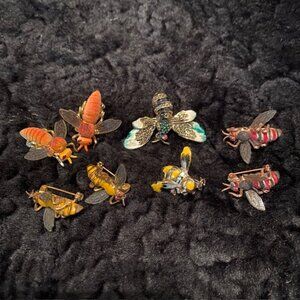 Vintage Flying Insect Brooches - Make in Korea